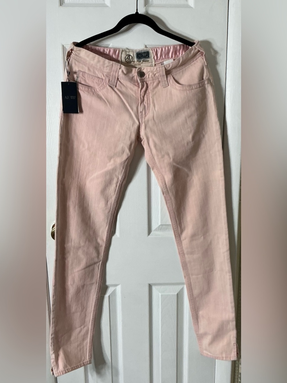 Armani Jeans Pastel Pink Skinny Jeans Size 30 NWT With Flaws - Picture 1 of 13